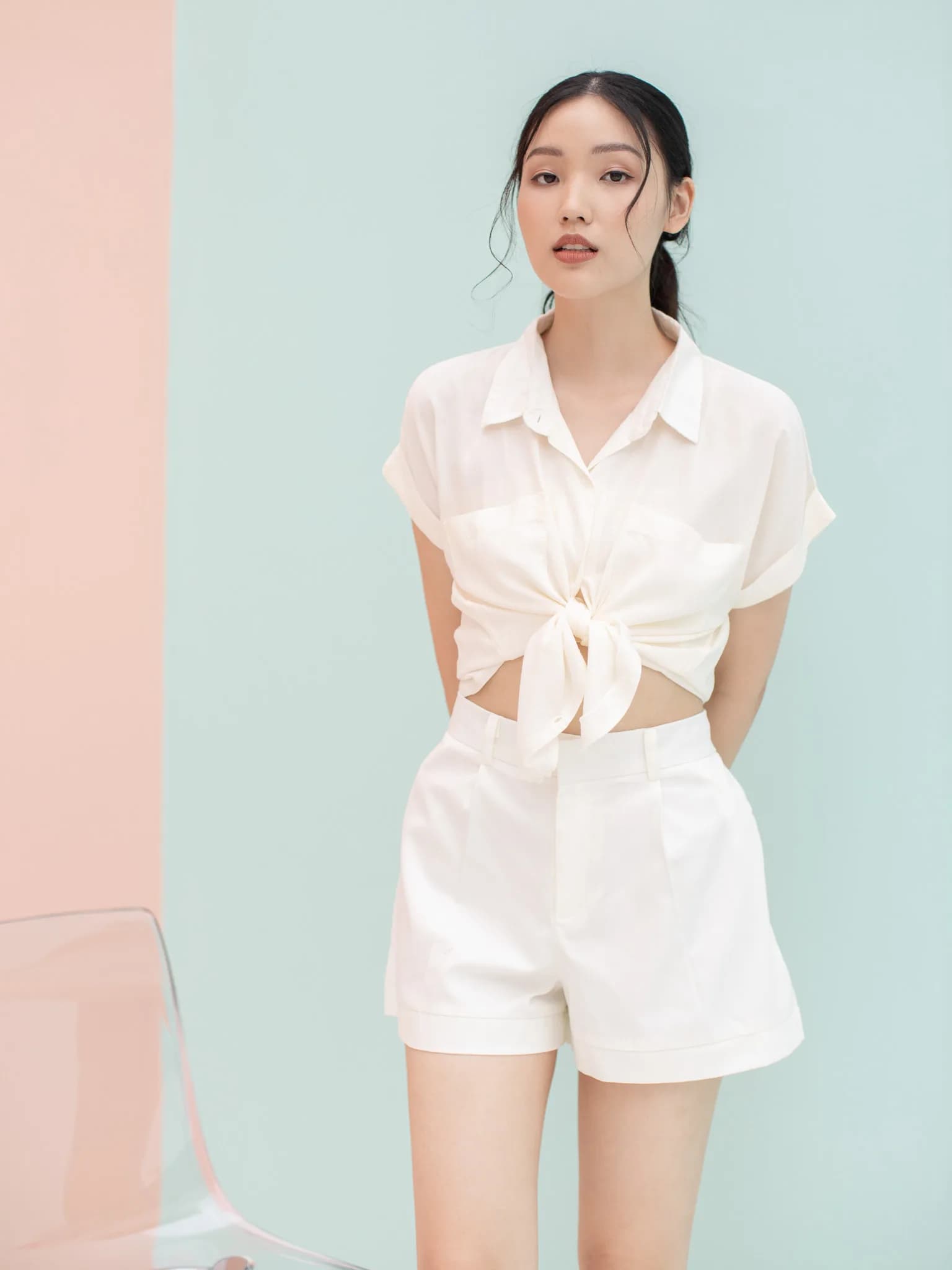 Coco Shorts Pants Broken White