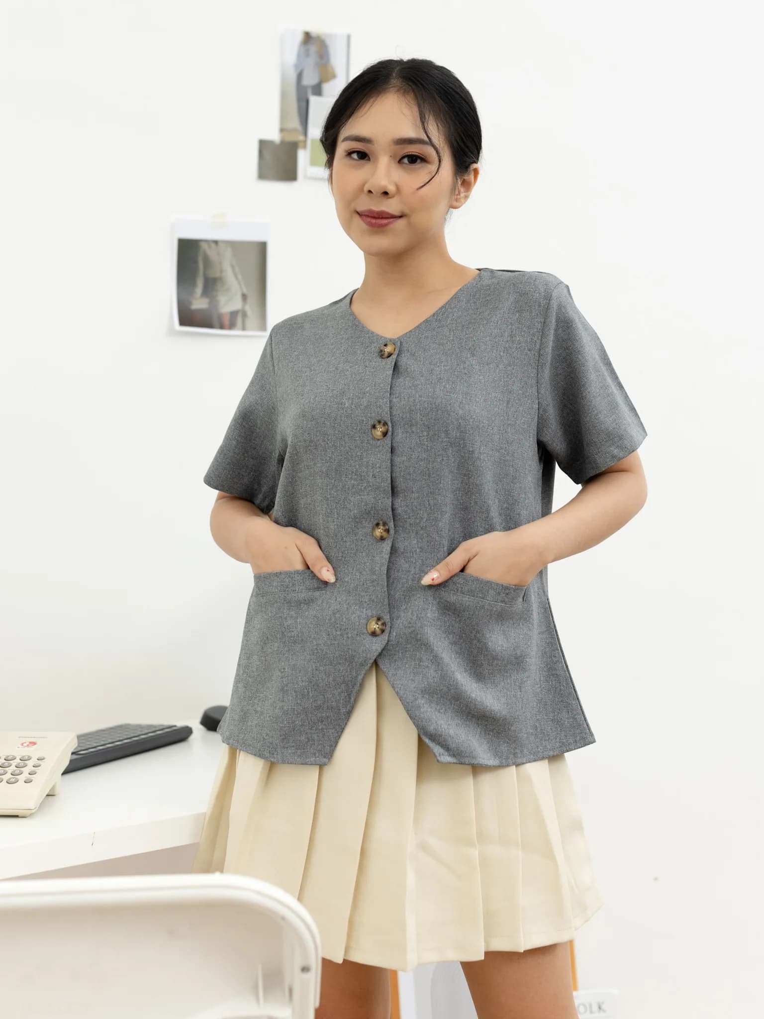 Kamala Shirt Dark Grey